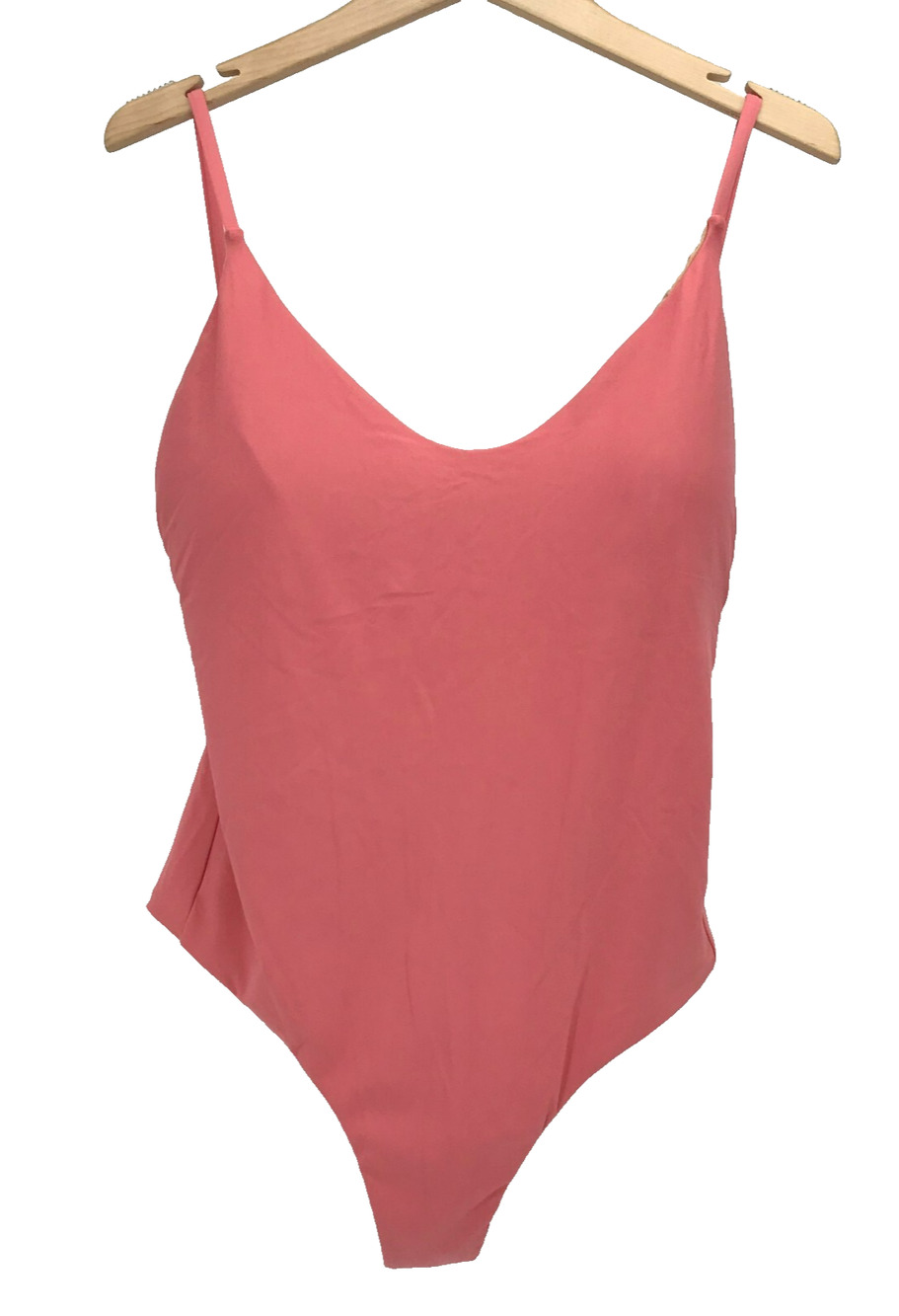 J Crew Annie Ruched Back One-Piece Swimsuit Womens 16 Neon Flamingo H8250